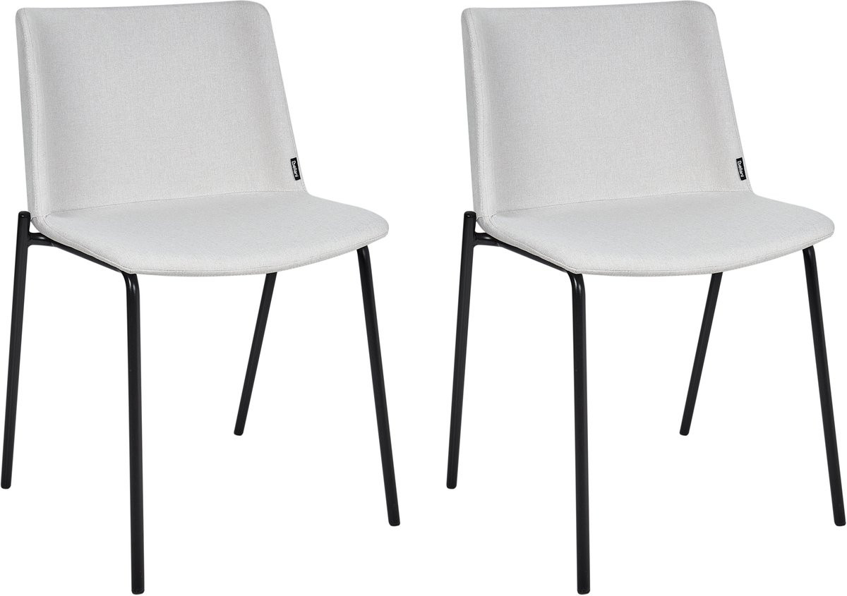 Beliani Eetkamerstoel set van 2 - Lichtgrijs