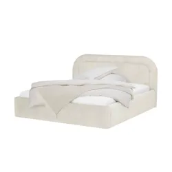 Höffner Selection Polsterbett mit Bettkasten Milea , creme , Maße (cm): B: 208 H: 108