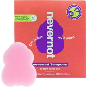 nevernot Tampons Soft-Tampons, Normal, fadenlos, aus Schaumstoff, 10 Stück