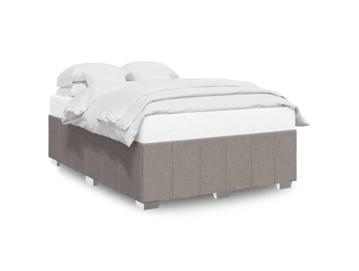 PUGYNBK Bettgestell, Grau, Taupe, 160 x 200 cm Weiches Polyestergewebe, Lattenrost, stabile Beine, ohne Matratze