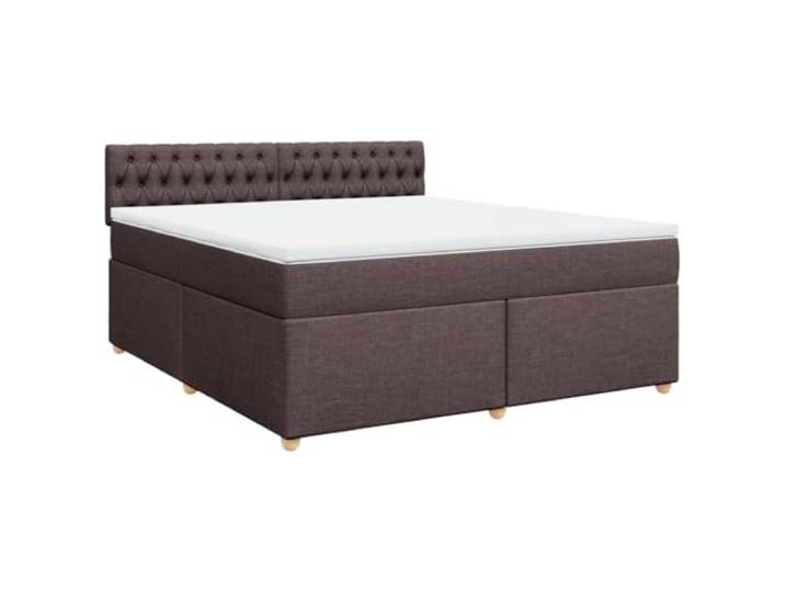 Makastle Boxspringbett mit Matratze Dunkelbraun 180x200 cm Taschenfederkernmatratze