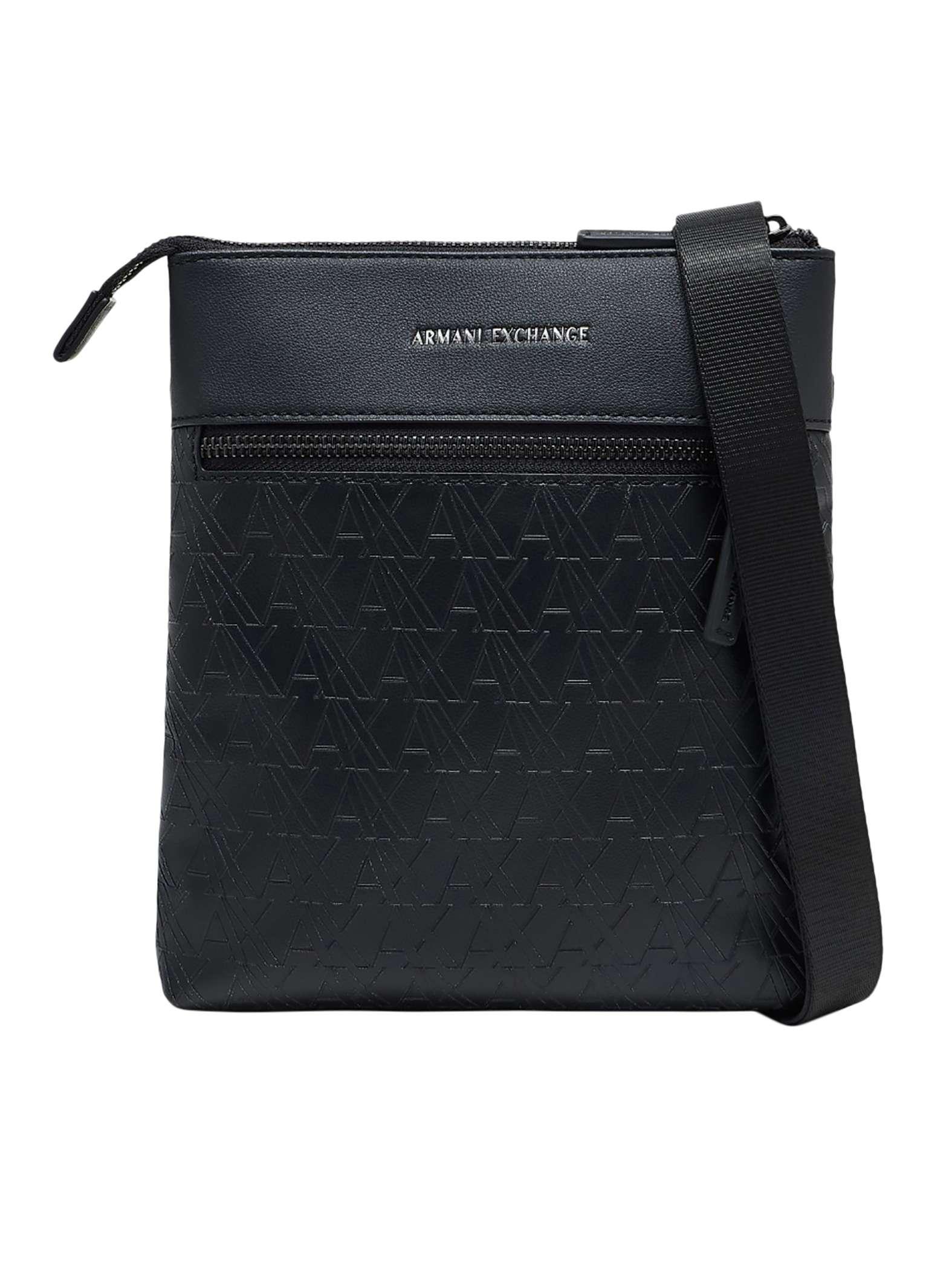 Armani Exchange Flache Umhängetasche, Schwarz