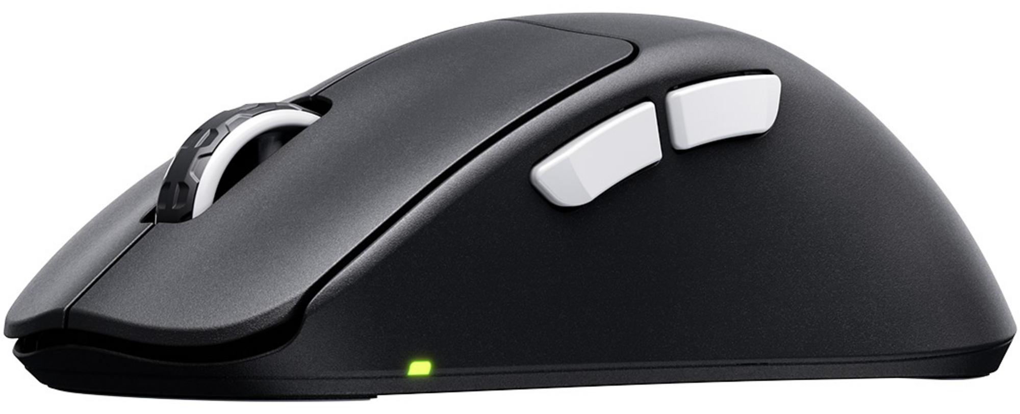 CHERRY XTRFY M64 Pro Wireless, rechts, RF Wireless, 26000 DPI, Schwarz, Silber