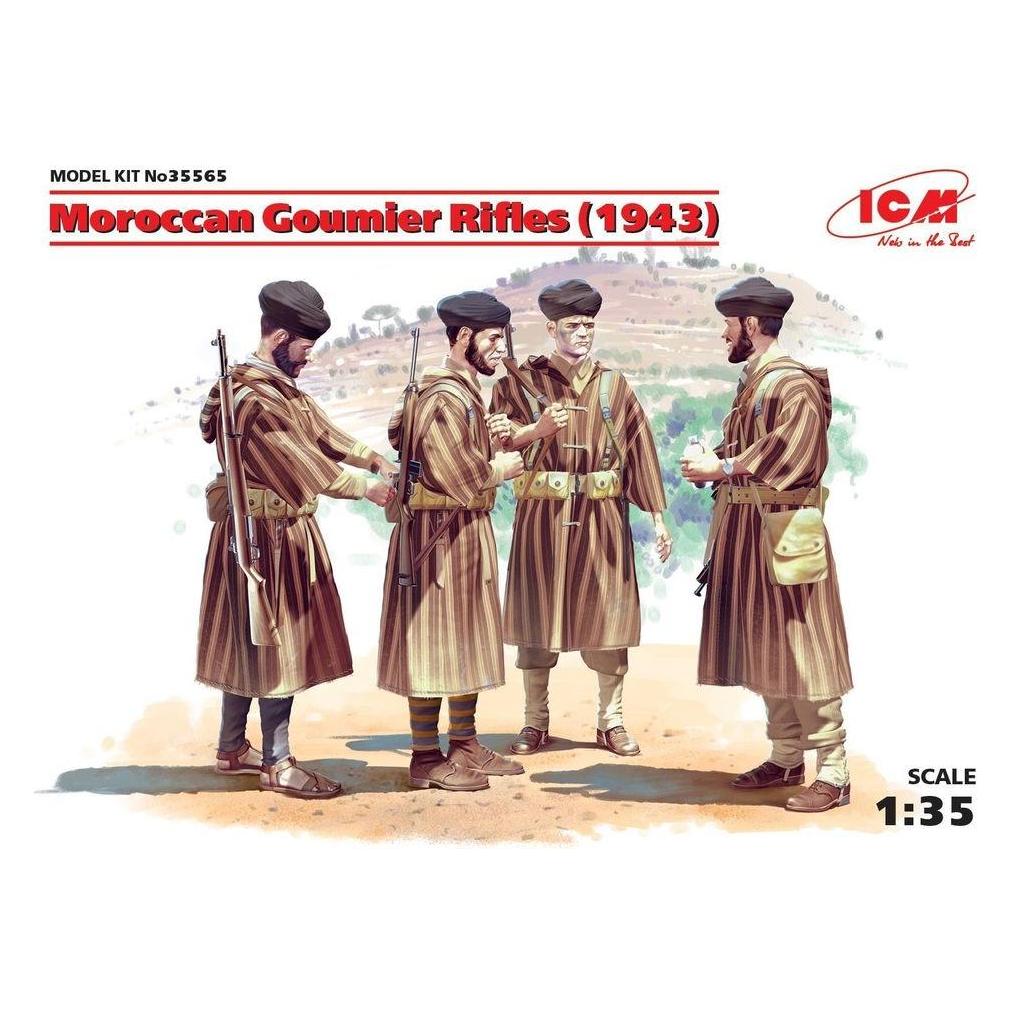 ICM Moroccan Goumier Rifles(1943)(4figures) (35565)