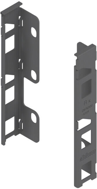 Blum LEGRABOX Support arrière en bois, hauteur K 144 mm, gauche/droite, gris orion mat (01537116)
