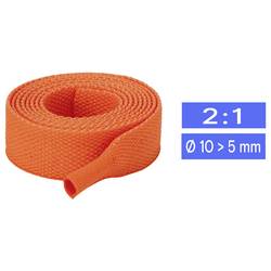 TRU COMPONENTS TC-14976128 Gewebe-Schrumpfschlauch Orange 10 mm 5 mm Schrumpfrate:2:1 Meterware