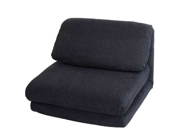 Fauteuil-lit HWC-E68 Canapé-lit Fauteuil fonctionnel Fauteuil pliant Fauteuil relax tissu/textile ~ gris foncé