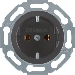 Berker Schuko-Steckdose schwarz mit Schraubklemmen 414521