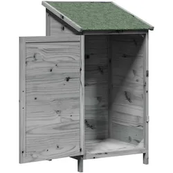vidaXL, Gartenhaus + Gartenschrank, Gartenschuppen Grau 59,5 x 56 x 113,5 cm Massivholz aus Fichte
