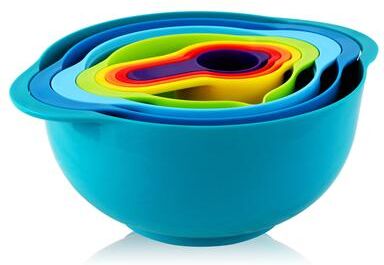 MegaChef Multipurpose Stackable Mixing Bowl and Measuring Cup Set