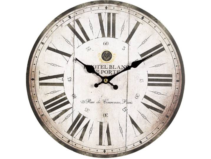 Wanduhr AMBIENTE HAUS Antik Wanduhr 28cm , braun, B:28cm H:28cm T:5cm, Wanduhren, Wanduhr