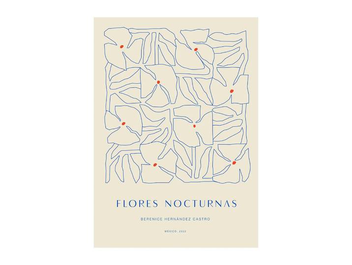 Paper Collective Poster Flores Nocturnas 01 30x40 cm