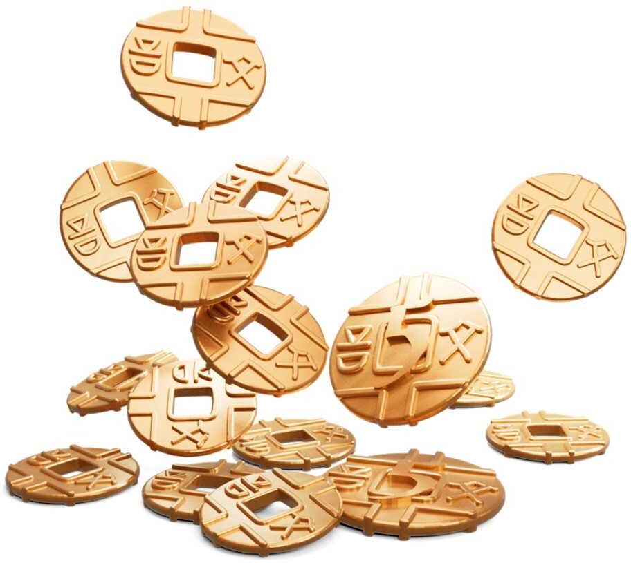 Tianxia: Metal Coins for Board And Dice Board Game