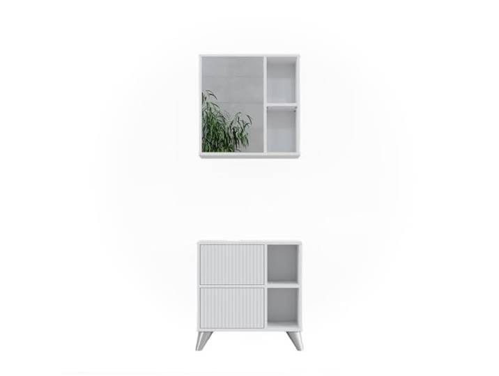 Vicco Badmöbel-Set Leano, Weiß 60 cm
