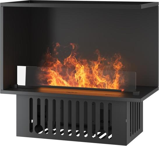Corner R800 Einbau-Wasserdampfkamin mit mehrfarbiger Flamme, 3D-Effekt und App-Steuerung, 1,2-l-Tank - 80 cm