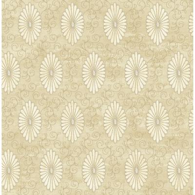 Seabrook Designs Palladium Medallion Unpasted Wallpaper
