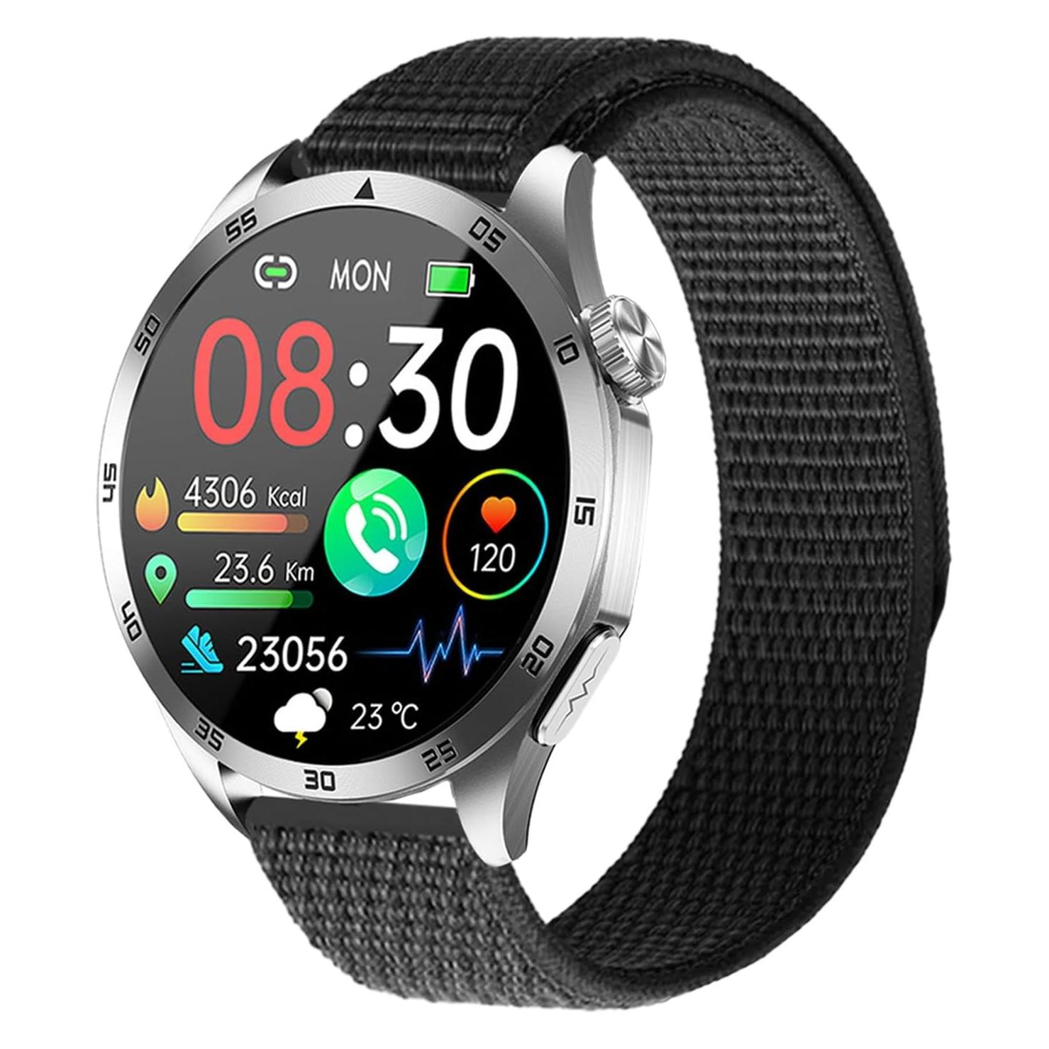 Knauermann Gesundheitssmartwatch mit Telefonfunktion, EKG, HRV, SOS und Schlafapnoe-Überwachung (58255237)