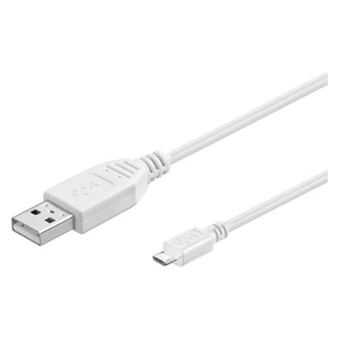 PremiumCord Cable micro USB 2.0, A-B 1m, white (1 m, USB 2.0) (8592220012113)