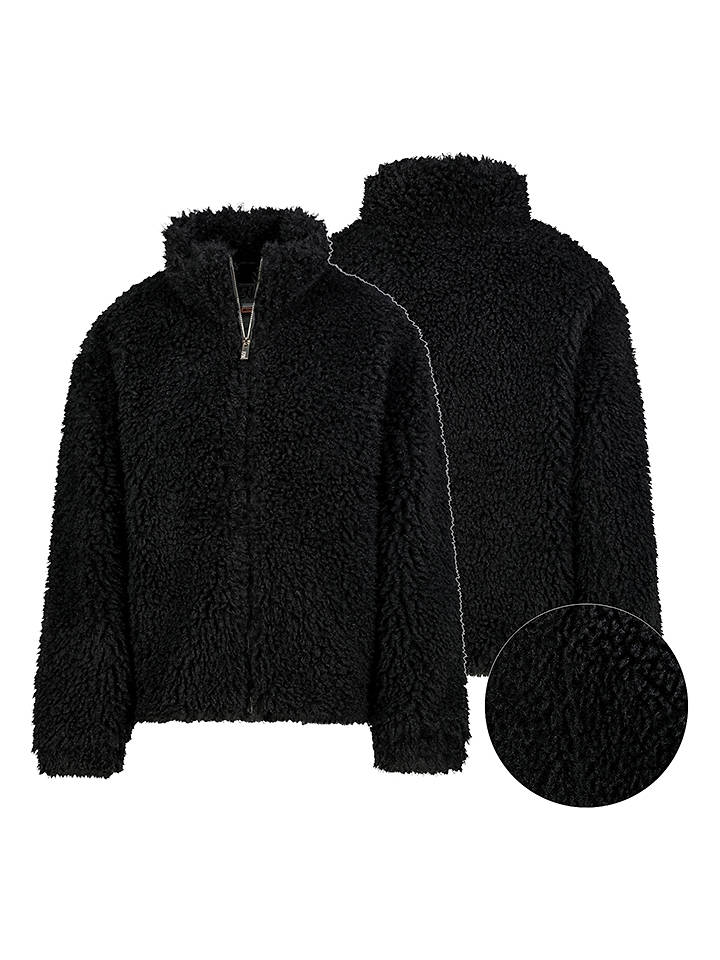 Eight2Nine Teddyjacke in Schwarz - M