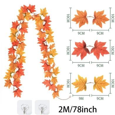 Uplift Treasures Artificial Maple Leaf Garland Autumn Decor 26 i 1pc