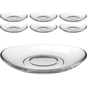 Leonardo Untertasse Napoli 024204, transparent, Glas, oval, 14,3 x 13,7 cm, 6 Stück