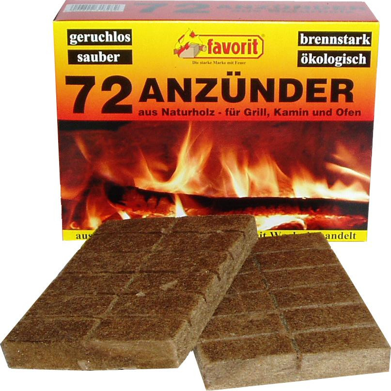 Favorit aanmaakblokjes voor barbecue en open haard, 72 stuks