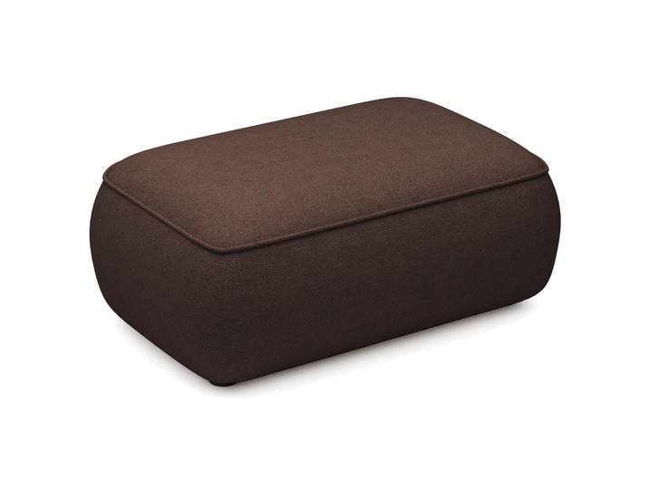 Brauner Ovo-Sitzhocker aus pflegeleichtem Chenille
