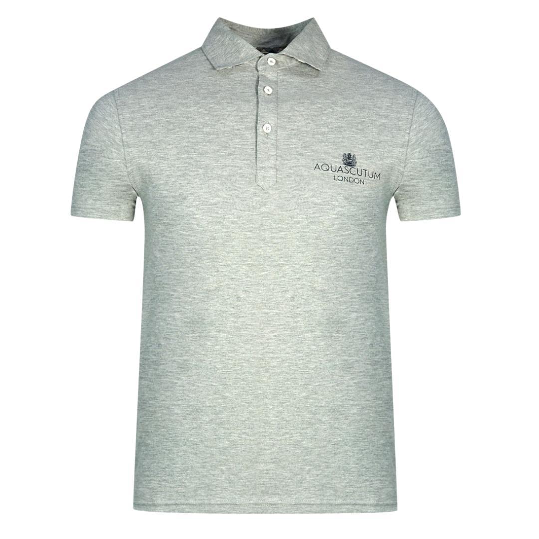 Aquascutum London vet logo grijs poloshirt