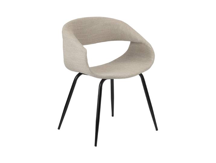 Design Stuhl „Whale“ mit Armlehnen Beige Global Interiors