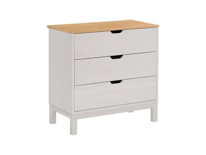 Post-commode 3 Tiroirs Blanc