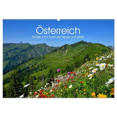 Österreich. Grüße vom Land der Berge und Seen (Wandkalender 2026 DIN A2 quer), CALVENDO Monatskalender