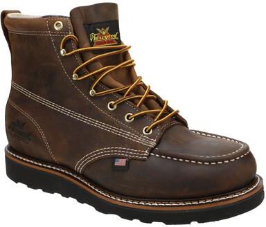 "Thorogood American Heritage 6"" Moc Toe Maxwear Wedge Boot - Mens 11.5 Brown Boot D"