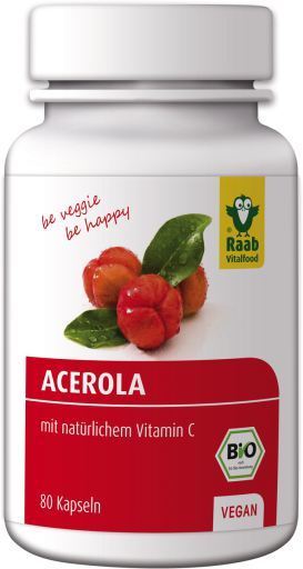 Raab Acerola Bio 80 Capsules 500 mg