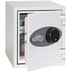 Phoenix Feuerschutztresor »Titan FS1282F« 25 L signalweiß Lieferung ebenerdig grau, 35x41x43 cm