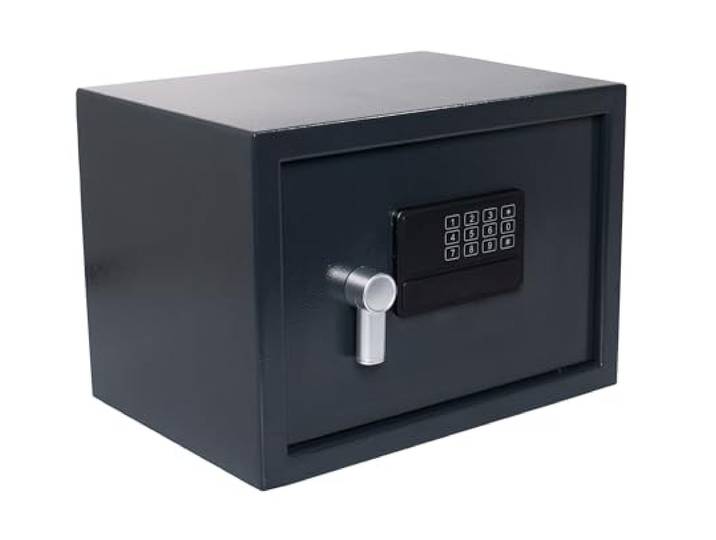Pavo - Premium kluis met elektronisch slot, Afmeting: 35 × 25 × 25 cm, Donkergrijs, middle – 8037483