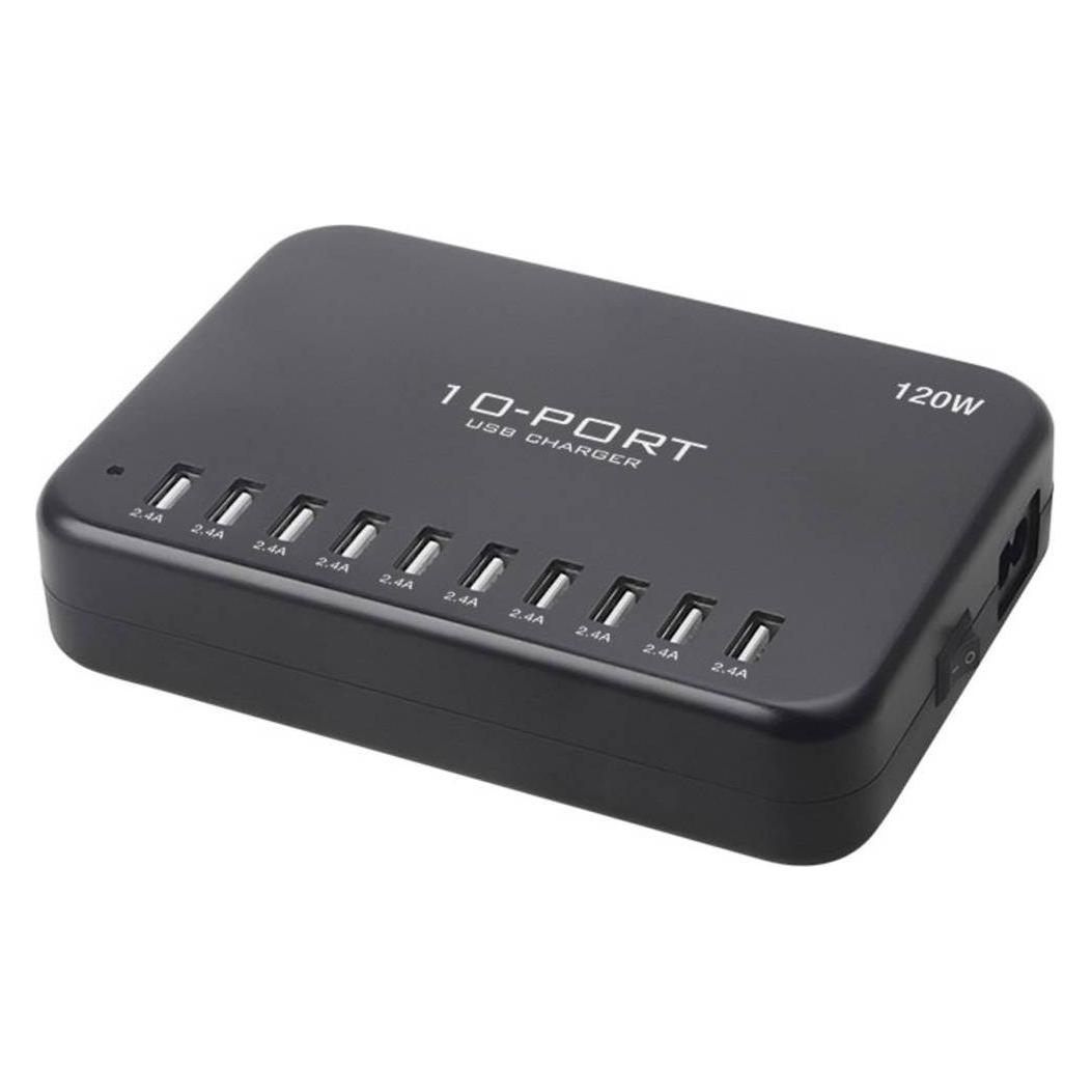 Lvsun USB-Ladestation 120W Smart 10- (120 W, 10 Ports) (LS-10U24F-AE)