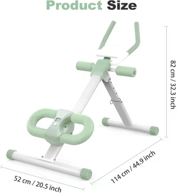 Inspired Finds Adjustable Folding Ab Workout Machine Crunch Trainer For Core And Full Body Home Workouts green