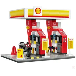CaDA C66028W Shell Tankstelle