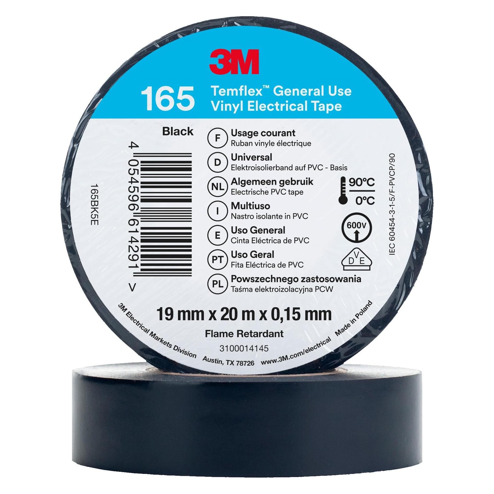 3M Vinyl-Isolierband (19 mm) (165BK5E)