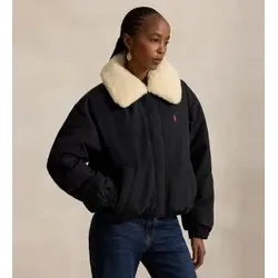Polo Ralph Lauren für Damen. 211A97141005 Schwarze gesteppte Daunenjacke (M), Lässig, Recyceltes Polyester