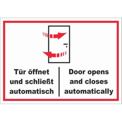 HB-Druck Schild Tür automatisch Door automatic waagerecht A1 (594x841mm)