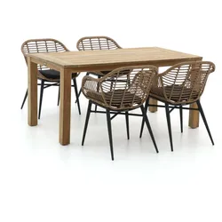 Intenso Azora/ROUGH-S 160 cm Gartenmöbel-Set 5-teilig