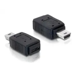 DeLOCK Adapter USB mini/USB micro-B USB mini M micro-B FM Schwarz