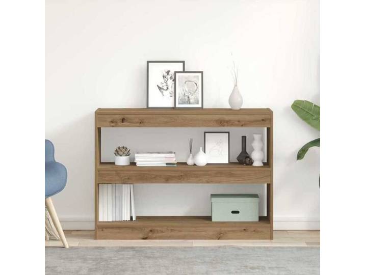 Étagère à dossiers/Cabinet à vitrine Marron - Magnifique Bibliothèque chêne artisanal 100x30x72cm Bois d'ingénierie CL7975676
