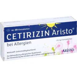 Cetirizin Aristo bei Allergien 10mg Filmtabletten 20 ST