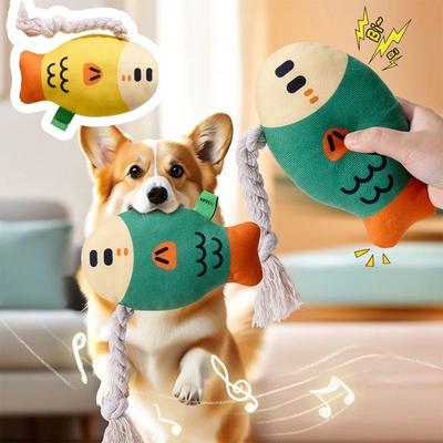 Inspired Finds Indestructible Plush Squeaky Dog Toy For Chewing & Training green