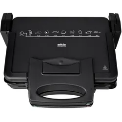Silva KG 2410 Kontaktgriller mit 2 Thermostaten, Kontaktgrill, Schwarz