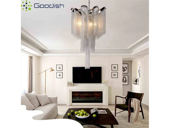 Lustres suspendus créatifs en aluminium avec pompons de style Wabi-sabi japonais, lampes LED pour salon, décoration de la maison