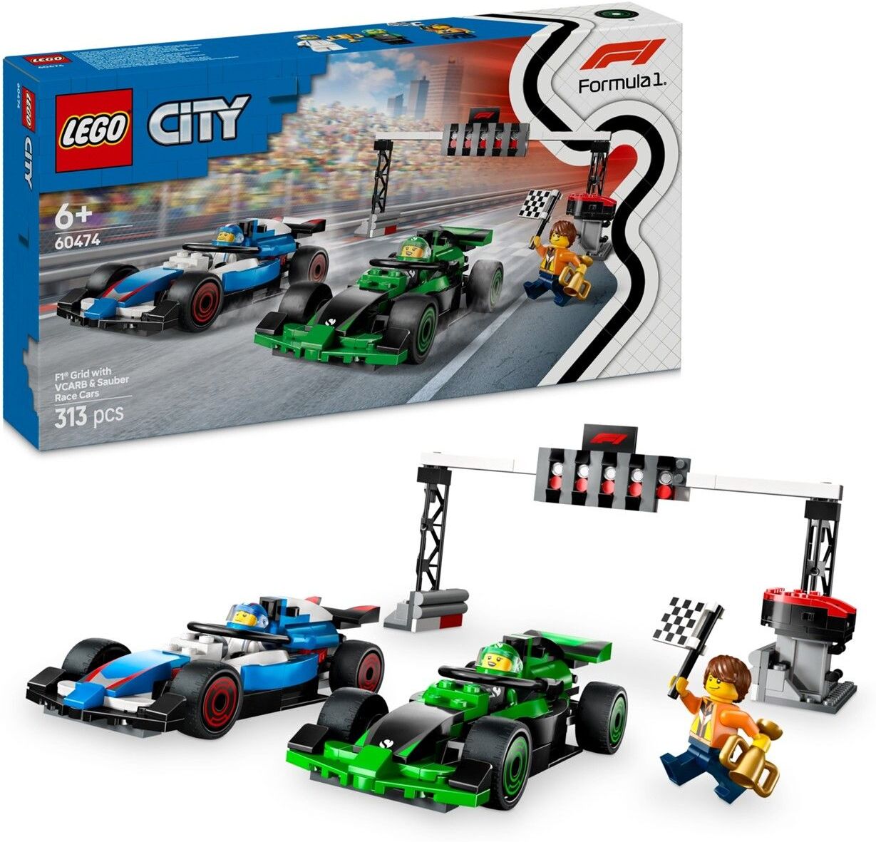 Lego City: F1 Grid With Vcarb & Sauber Race Cars (60474)