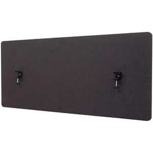 Mendler Tischtrennwand HWC-G75, dunkelgrau, Akustik-Trennwand mit Textilbezug, 140 x 60cm